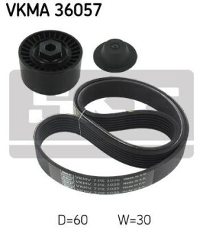 Комплект ремня генератора SKF VKMA 36057