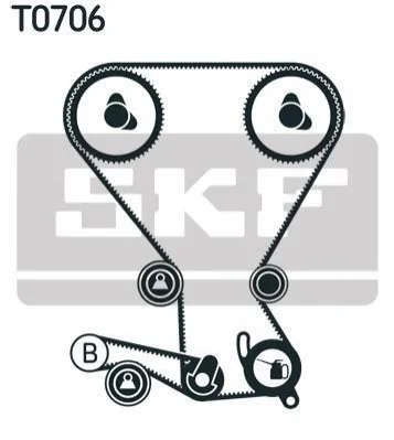 Комплект ГРМ (ремінь+ролик))) SKF VKMA 95958 (фото 1)