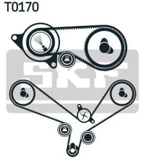 Ремень ГРМ, комплект с водяным насосом SKF VKMC 01952-1