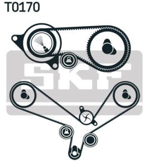 Ремень ГРМ, комплект с водяным насосом SKF VKMC 01952