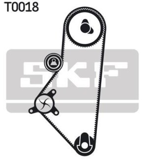 Ремень ГРМ, комплект с водяным насосом SKF VKMC 03200