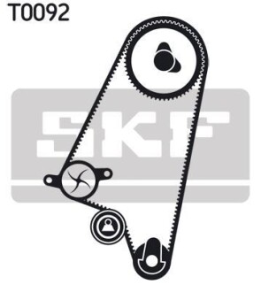 Ремень ГРМ, комплект с водяным насосом SKF VKMC 05121-2