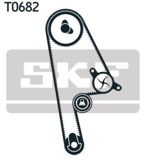 Ремень ГРМ, комплект с водяным насосом SKF VKMC 93005-2