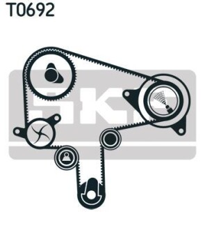 Ремень ГРМ, комплект с водяным насосом SKF VKMC 94912