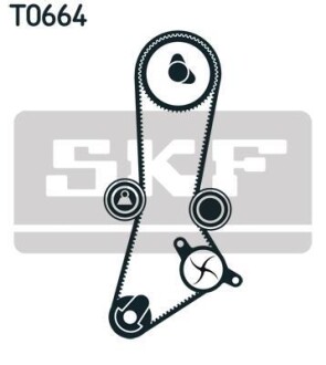 Ремень ГРМ, комплект с водяным насосом SKF VKMC 95660-2