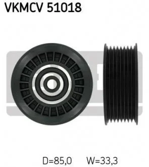 Ролик поліклинового ременя MERCEDES ATEGO, AXOR, ZETROS OM457.937-OM904.911 01.98- SKF VKMCV 51018
