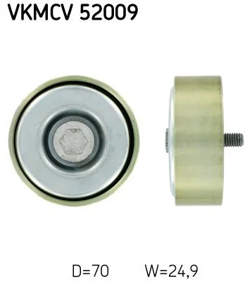 Ролик обводной ремня поликлинового (приводного) SKF VKMCV 52009 (фото 1)