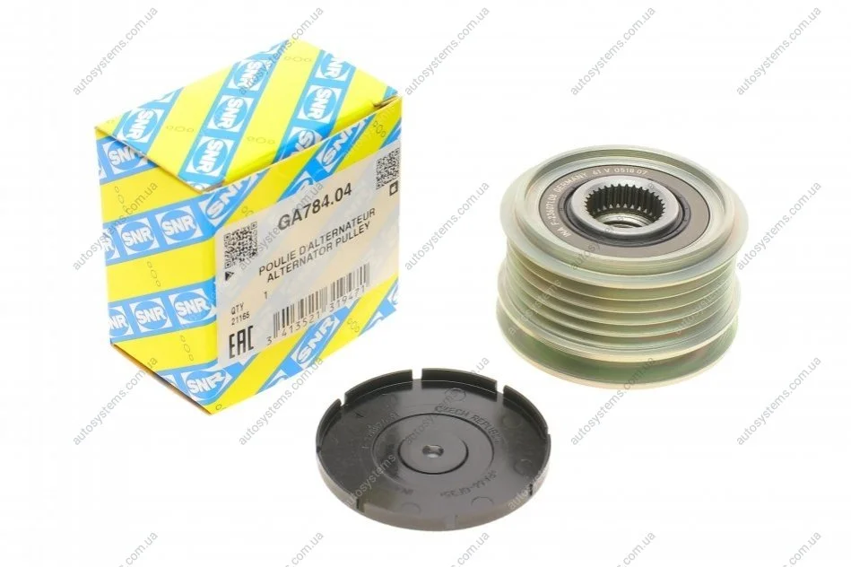 Шків генератора Hyundai Accent/i20/Kia Cee\'d 1.1-1.7CRDi 04- SNR NTN GA784.04 (фото 1)