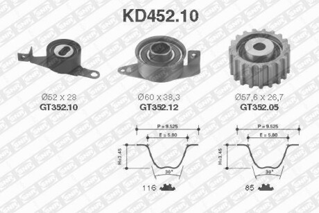 Комплект ремня ГРМ SNR NTN KD45210