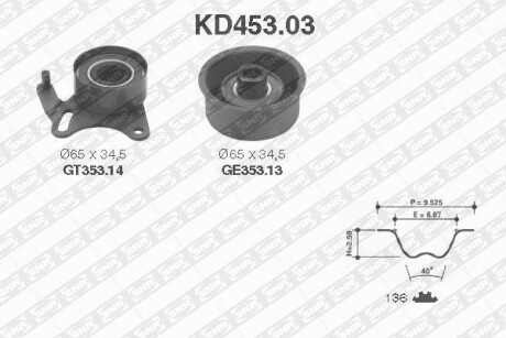 Комплект ремня ГРМ SNR NTN KD45303