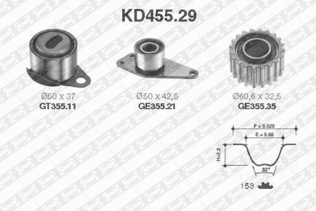 Комплект ремня ГРМ SNR NTN KD45529