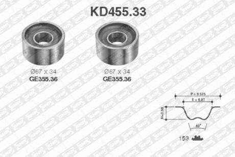 Комплект ремня ГРМ SNR NTN KD455.33