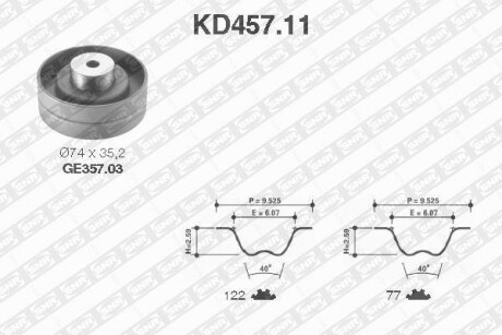 Комплект ремня ГРМ SNR NTN KD457.11