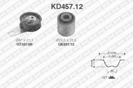 Комплект ремня ГРМ SNR NTN KD45712