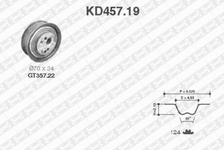 Комплект ремня ГРМ SNR NTN KD45719