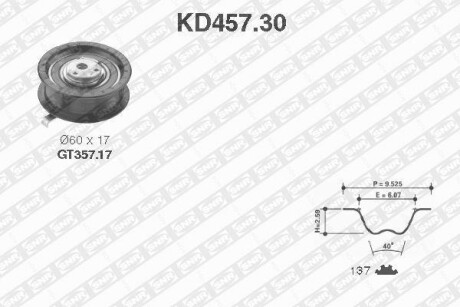 Комплект ремня ГРМ SNR NTN KD45730