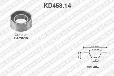 Комплект ремня ГРМ SNR NTN KD458.14