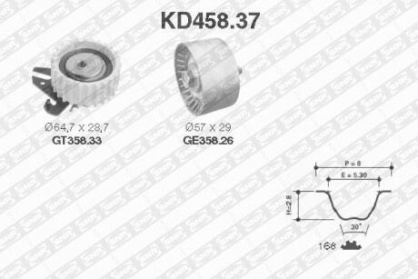 Комплект ремня ГРМ SNR NTN KD45837