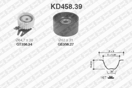 Комплект ремня ГРМ SNR NTN KD45839