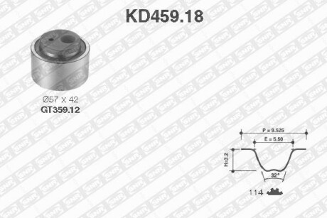 Комплект ремня ГРМ SNR NTN KD45918