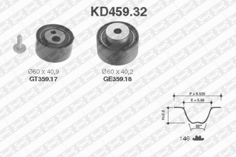 Комплект ремня ГРМ SNR NTN KD45932