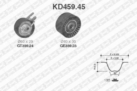 Комплект ремня ГРМ SNR NTN KD45945