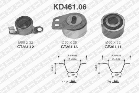 Комплект ремня ГРМ SNR NTN KD46106