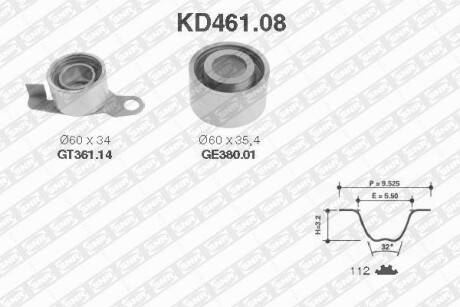 Комплект ремня ГРМ SNR NTN KD46108