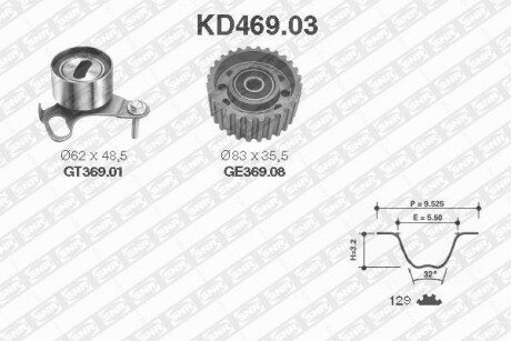 Комплект ремня ГРМ SNR NTN KD46903