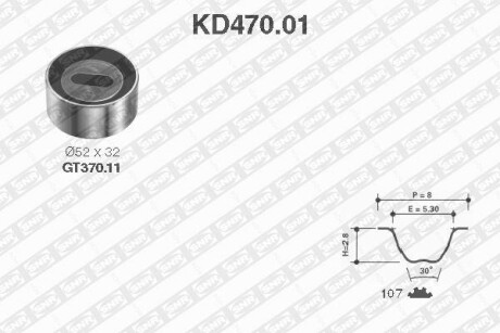 Комплект ремня ГРМ SNR NTN KD47001