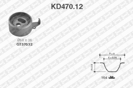 Комплект ремня ГРМ SNR NTN KD47012