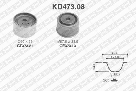 Комплект ремня ГРМ SNR NTN KD473.08