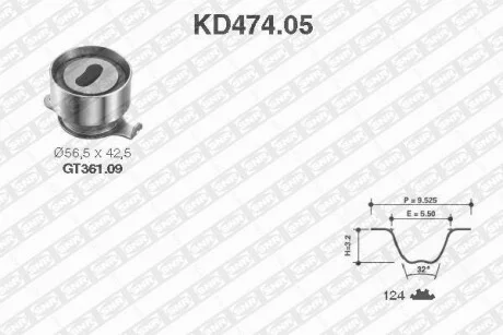 Комплект ремня ГРМ SNR NTN KD47405