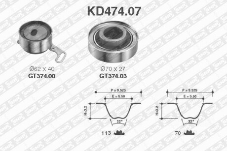 Комплект ремня ГРМ SNR NTN KD47407