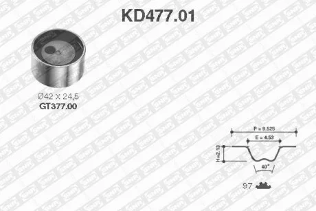 Комплект ремня ГРМ SNR NTN KD47701