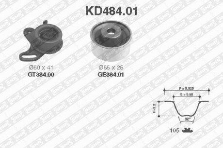 Комплект ремня ГРМ SNR NTN KD48401