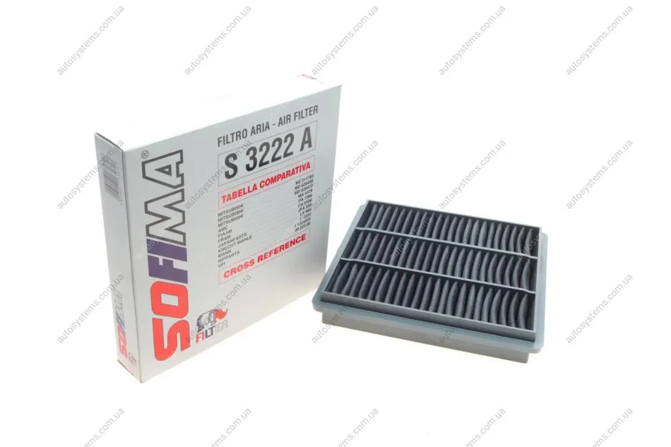 Фільтр повітряний Mitsubishi Pajero/ Montero/ L400 20-3.0 90-07 SOFIMA S 3222 A (фото 1)