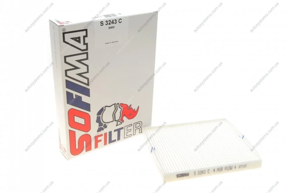 Фільтр салону BMW X5 (E70/F15/F85) 2.0-4.8 07-/X6 (E71/F16/F86) 3.0-4.4 07- SOFIMA S 3243 C (фото 1)
