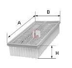 Фільтр повітряний Chevrolet Cruze/Orlando 1.6/1.8 09-/Opel Astra J 1.4-1.6 16V 09-15 SOFIMA S 3422 A