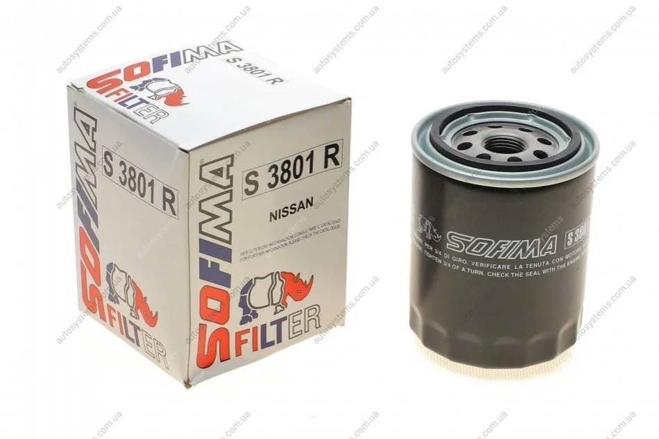 Фільтр масляний Nissan Primera/Almera/Sunny 1.3-3.0i 70-07 SOFIMA S 3801 R (фото 1)