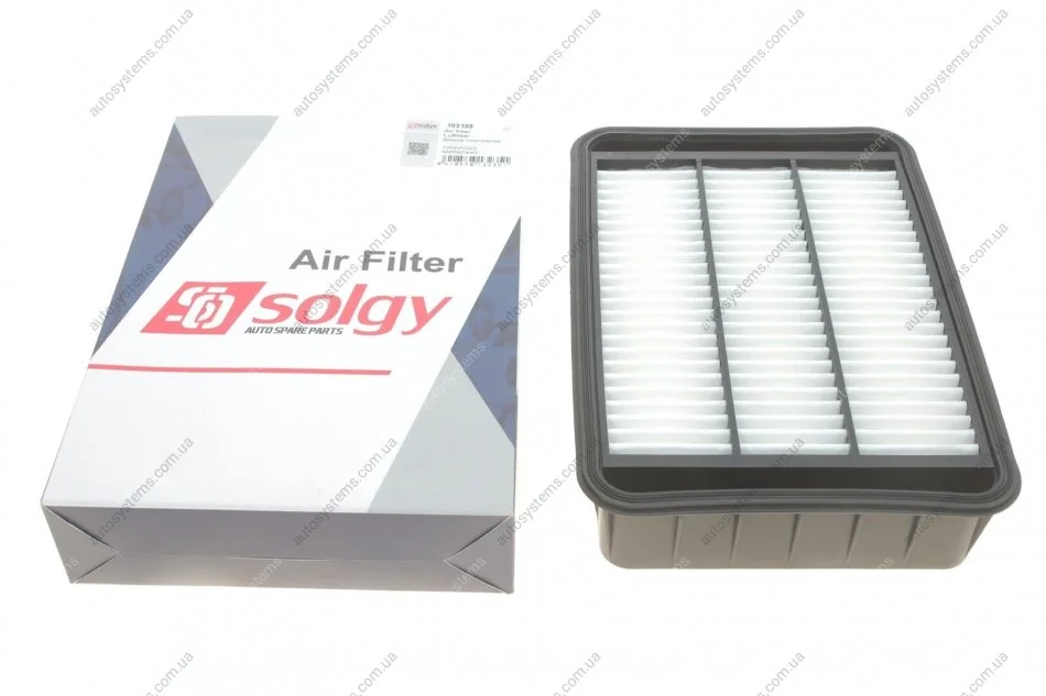 Фільтр повітряний Mitsubishi ASX/Lancer/Outlander 1.6-2.0 06- Solgy 103108 (фото 1)