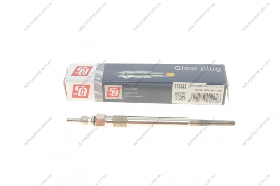 Свічка розжарювання VW Passat/Audi A4/A6/A8 2.5TDI 98- Solgy 116043 (фото 1)