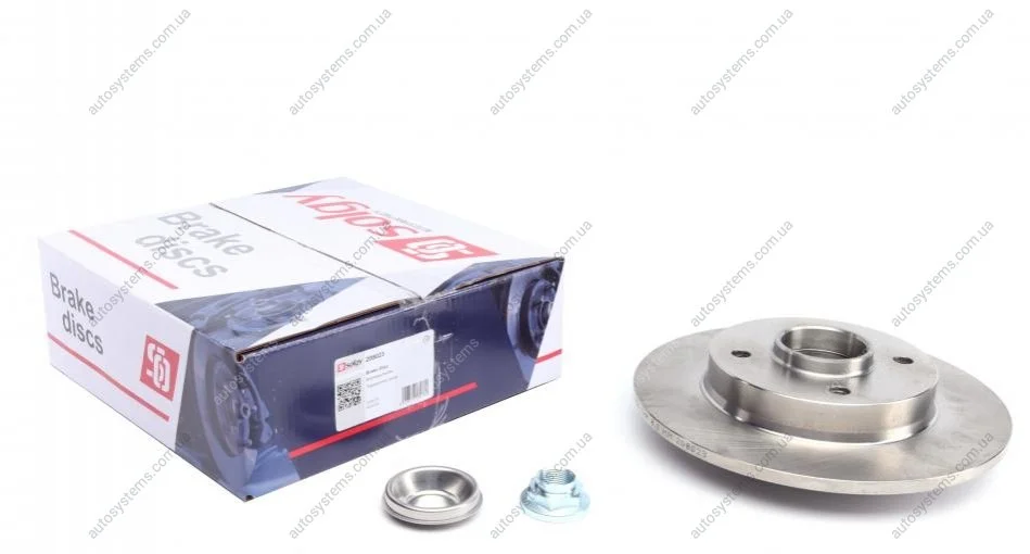 Диск гальмівний (задній) Citroen C4/Peugeot 307 05- (249x9) (+ABS) (з підшипником) (d=25) Solgy 208023 (фото 1)