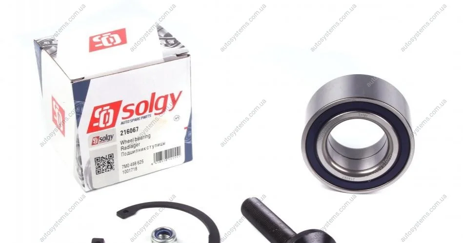 Підшипник маточини (передньої/задньої) VW Sharan (43x80x38) (к-кт) Solgy 216067 (фото 1)