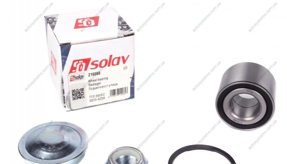 Підшипник маточини (задньої) Renault Kangoo 08-/Scenic 09- (30x62x48) (к-кт) Solgy 216088 (фото 1)