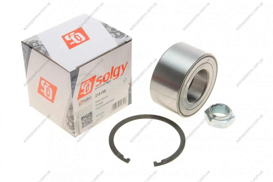 Підшипник маточини (передньої) Mitsubishi Outlander/Lancer 2.0-2.4 03-13 (к-кт) Solgy 216198 (фото 1)