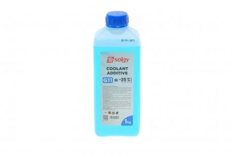 Антифриз (синій) G11 (1kg) (-35°C готовий до застосування) Solgy 503001