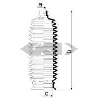 Пыльник рулевой тяги, комплект SPIDAN 84038