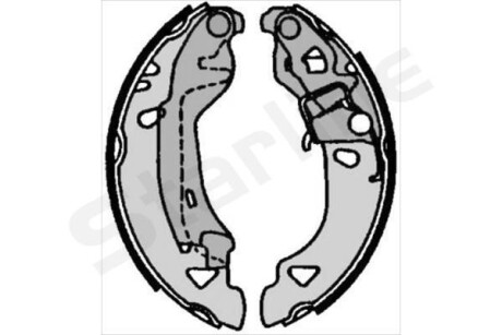 Колодки тормозные барабанные, комплект STARLINE BC 07080