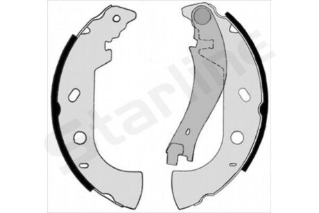 Колодки тормозные барабанные, комплект STARLINE BC 07250